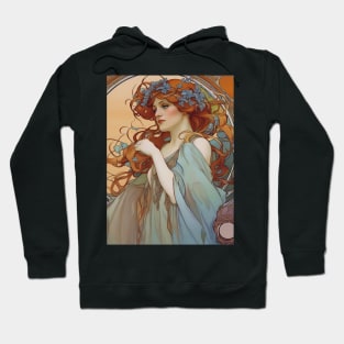 Beautiful Art Nouveau Woman Hoodie